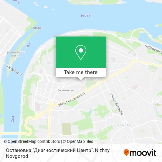 Остановка "Диагностический Центр" map