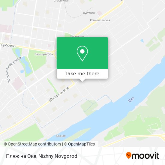 Пляж на Оке map