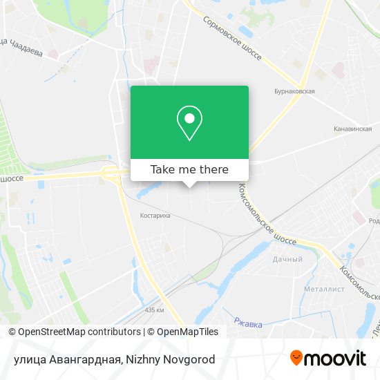 улица Авангардная map