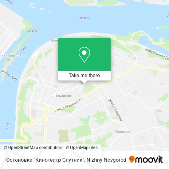 Остановка "Кинотеатр Спутник" map