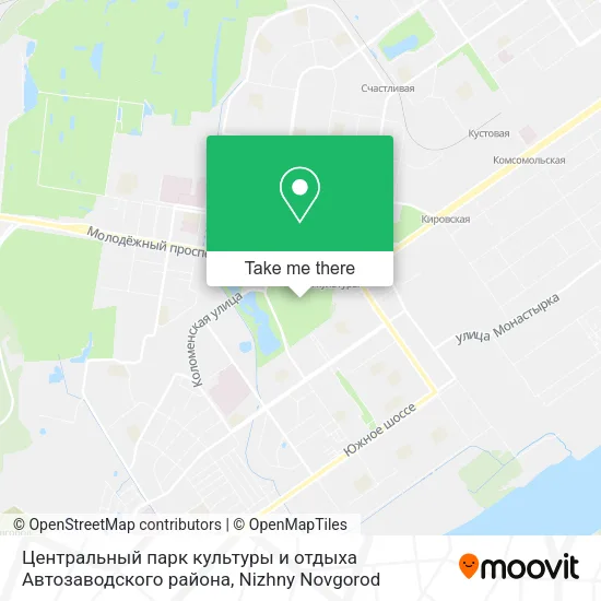 Центральный парк культуры и отдыха Автозаводского района map