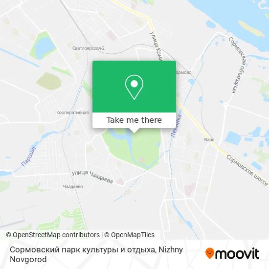 Сормовский парк культуры и отдыха map