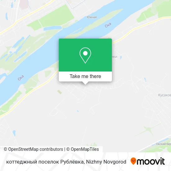 коттеджный поселок Рублёвка map