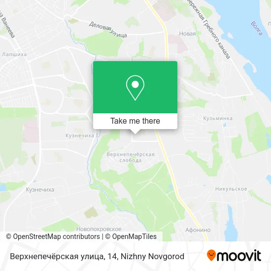 Верхнепечёрская улица, 14 map