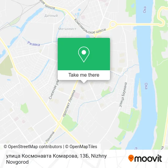 улица Космонавта Комарова, 13Б map