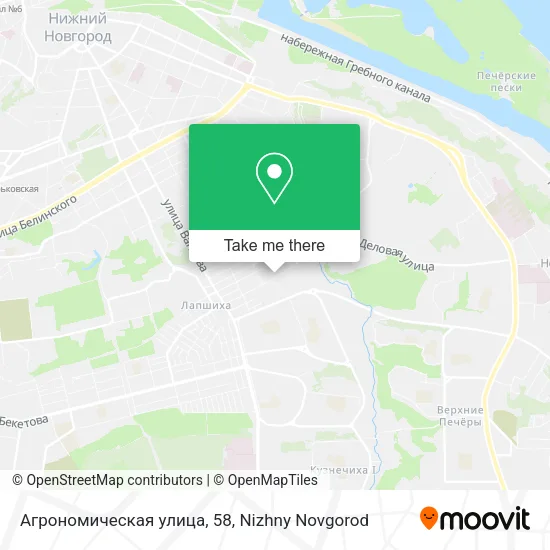 Агрономическая улица, 58 map