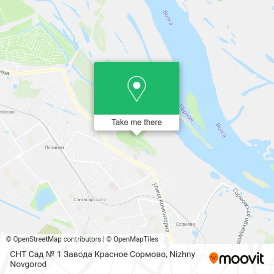 СНТ Сад № 1 Завода Красное Сормово map