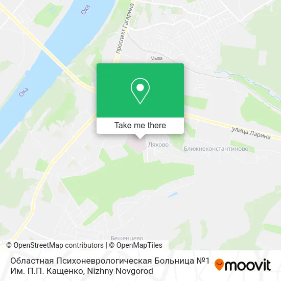 Областная Психоневрологическая Больница №1 Им. П.П. Кащенко map