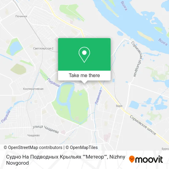 Судно На Подводных Крыльях ""Метеор"" map