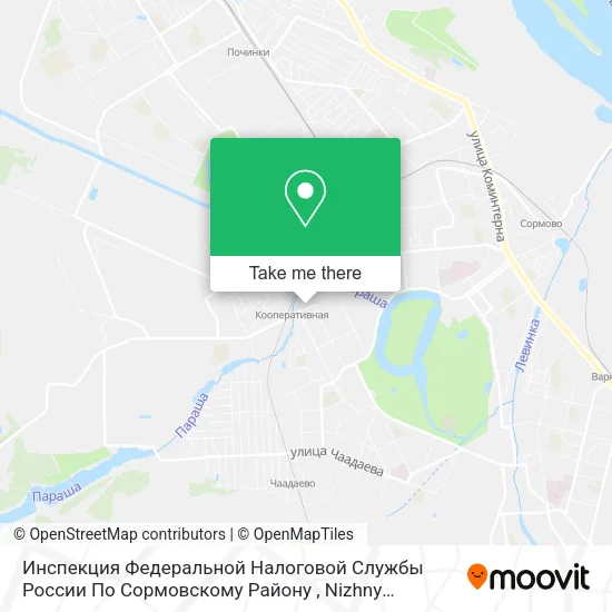Инспекция Федеральной Налоговой Службы России По Сормовскому Району map