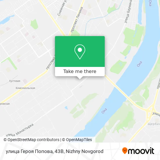 улица Героя Попова, 43В map