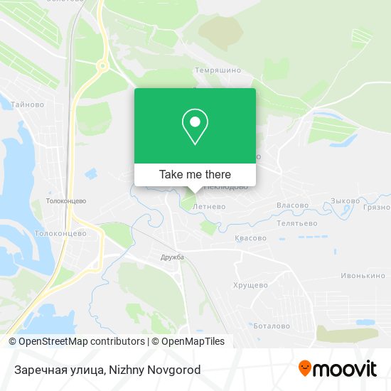 Заречная улица map