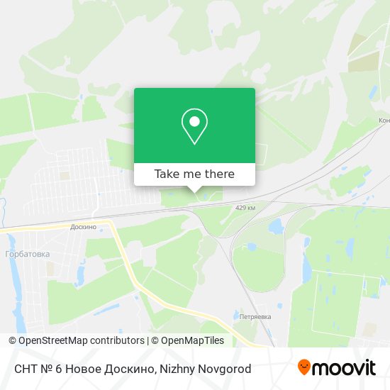 СНТ № 6 Новое Доскино map