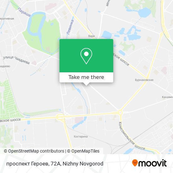 проспект Героев, 72А map