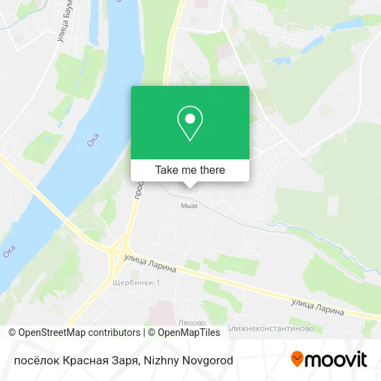 посёлок Красная Заря map