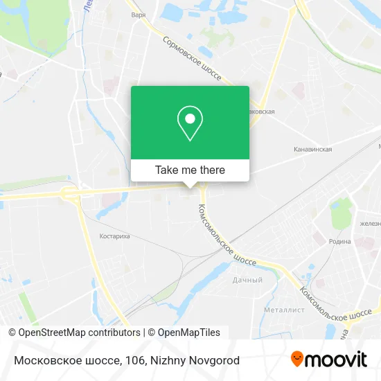 Московское шоссе, 106 map