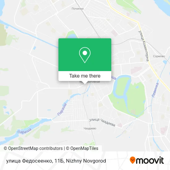 улица Федосеенко, 11Б map