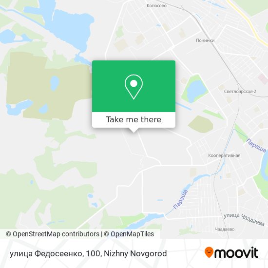 улица Федосеенко, 100 map