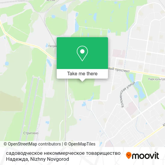 садоводческое некоммерческое товарищество Надежда map