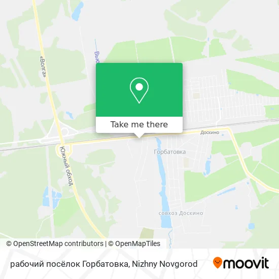 рабочий посёлок Горбатовка map