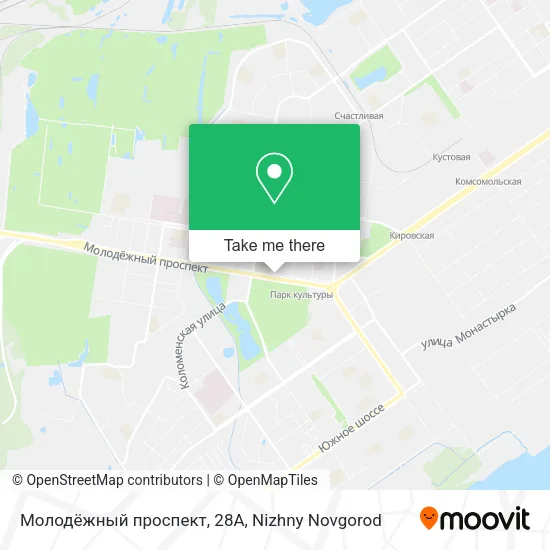 Молодёжный проспект, 28А map