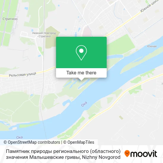 Памятник природы регионального (областного) значения Малышевские гривы map