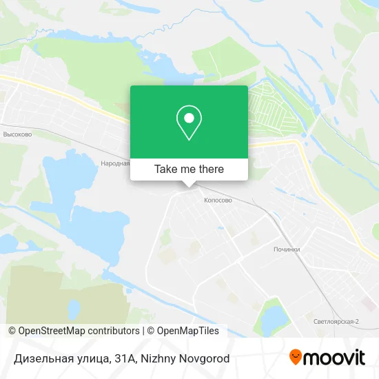 Дизельная улица, 31А map