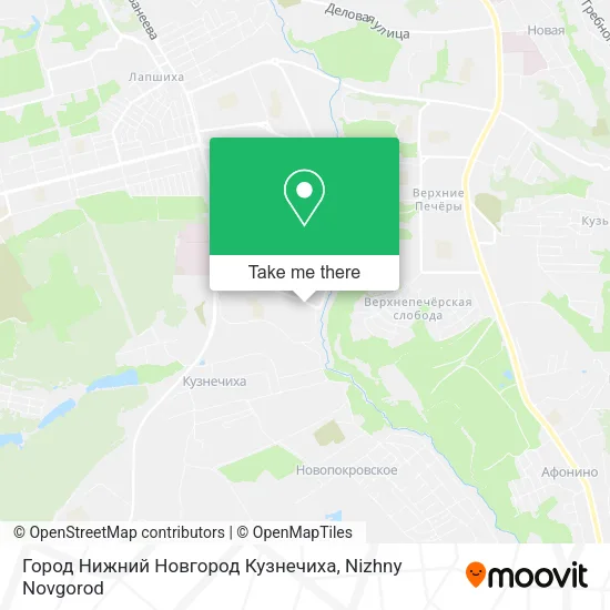 Город Нижний Новгород Кузнечиха map