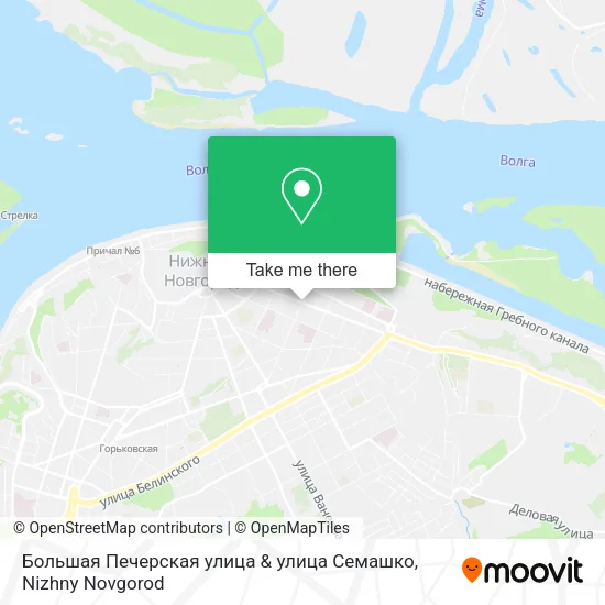 Большая Печерская улица & улица Семашко map