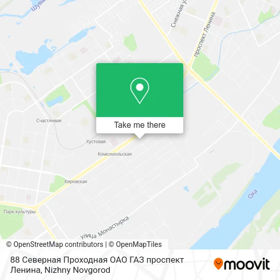 88 Северная Проходная ОАО ГАЗ проспект Ленина map