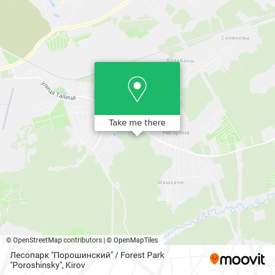 Лесопарк "Порошинский" / Forest Park "Poroshinsky" map