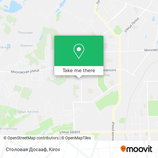 Столовая Досааф map