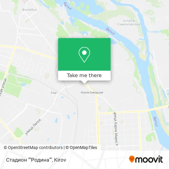 Стадион ""Родина"" map