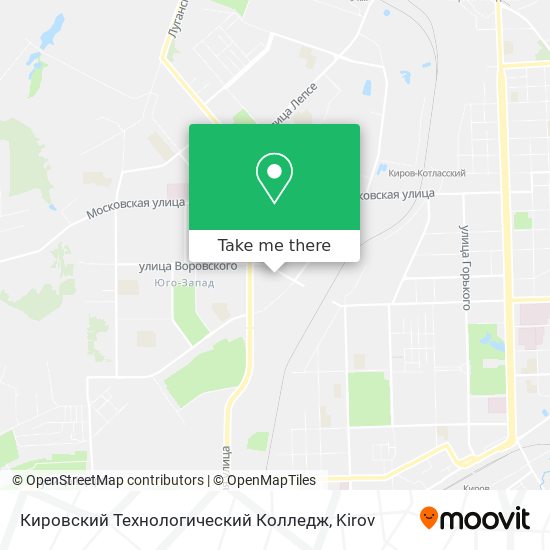 Кировский Технологический Колледж map