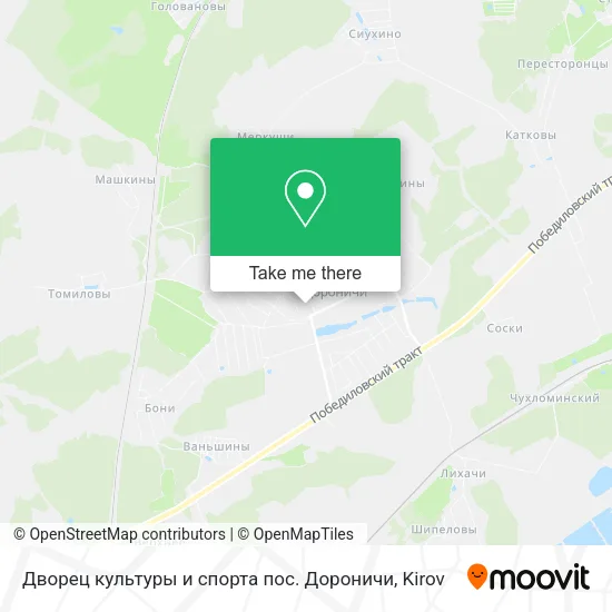 Дворец культуры и спорта пос. Дороничи map