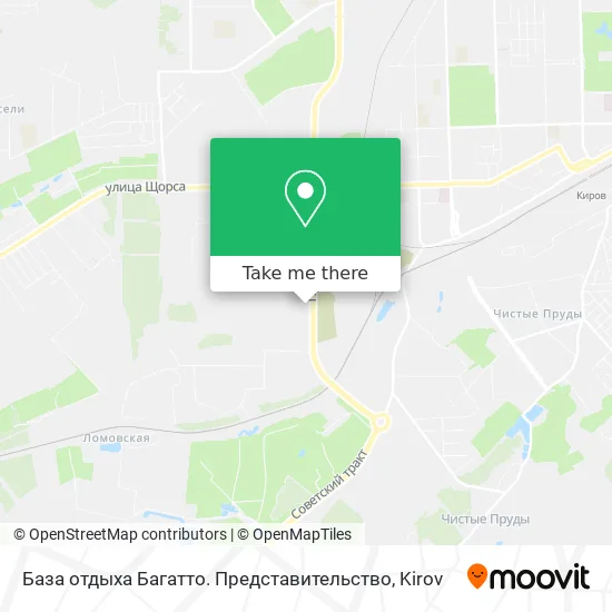 База отдыха Багатто. Представительство map