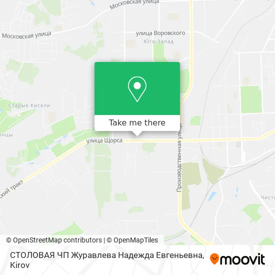 СТОЛОВАЯ ЧП Журавлева Надежда Евгеньевна map