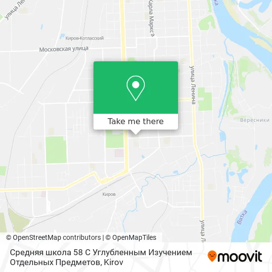 Средняя школа 58 С Углубленным Изучением Отдельных Предметов map