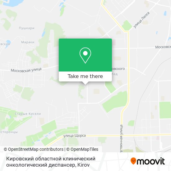Кировский областной клинический онкологический диспансер map