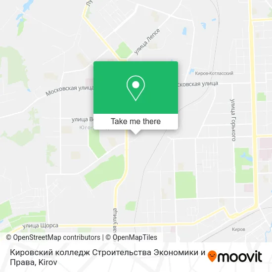 Кировский колледж Строительства Экономики и Права map