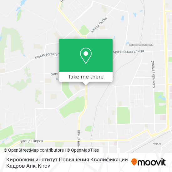 Кировский институт Повышения Квалификации Кадров Апк map