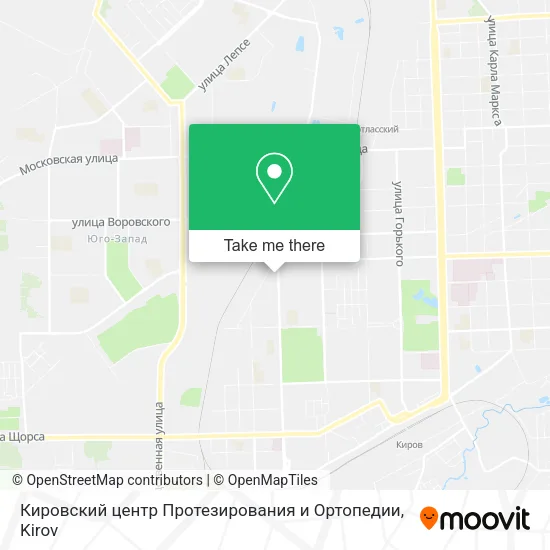 Кировский центр Протезирования и Ортопедии map