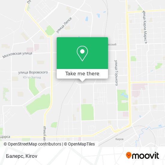 Балерс map