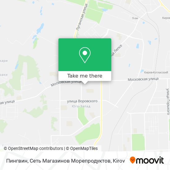 Пингвин, Сеть Магазинов Морепродуктов map