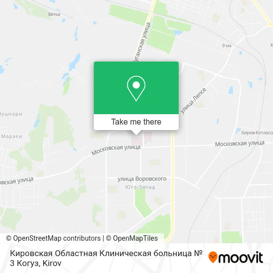 Кировская Областная Клиническая больница № 3 Когуз map