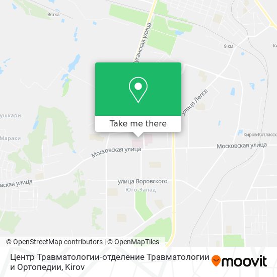 Центр Травматологии-отделение Травматологии и Ортопедии map