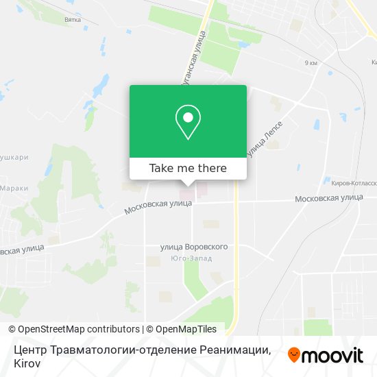 Центр Травматологии-отделение Реанимации map