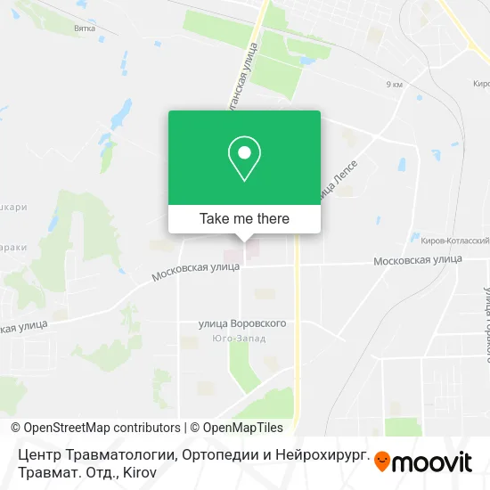Центр Травматологии, Ортопедии и Нейрохирург. Травмат. Отд. map
