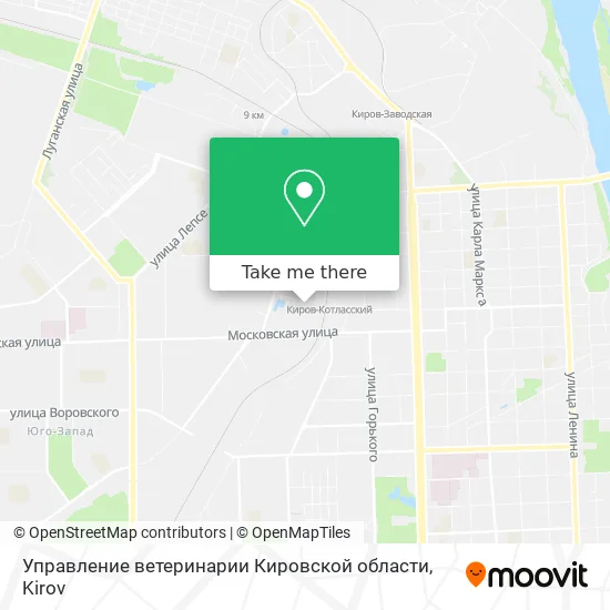 Управление ветеринарии Кировской области map