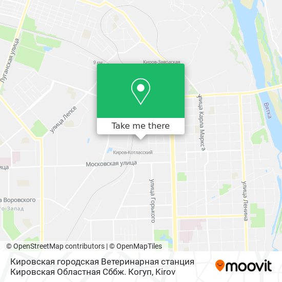 Кировская городская Ветеринарная станция Кировская Областная Сббж. Когуп map